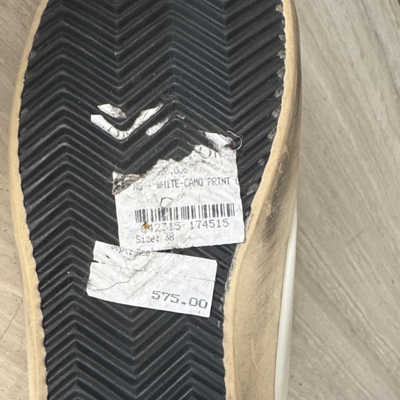 Golden Goose White and Black Sneakers with Camo Accents - Picture 4 of 5